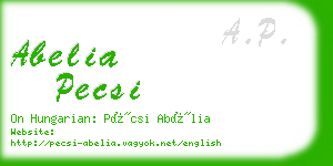 abelia pecsi business card